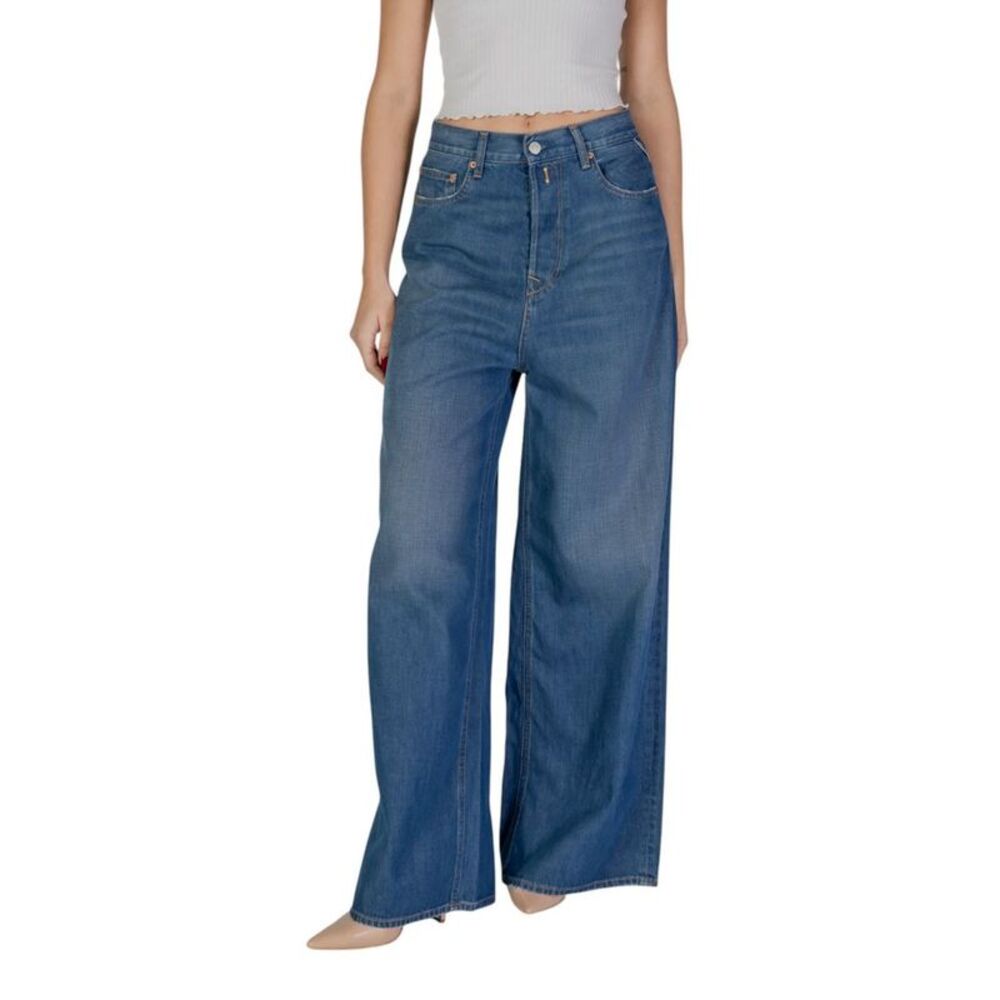 Replay Blue Cotton Bootcut Women's Jeans